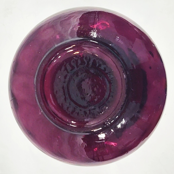 3 Vintage Amethyst Purple Glass Vases - Picture 5 of 12